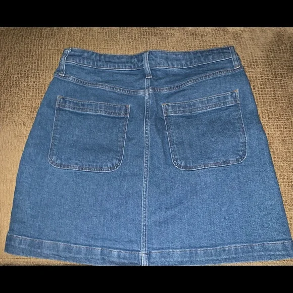 MADEWELL Button Up Patch Pocket Skirt SZ 28 NWOT - Picture 3 of 3